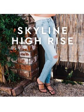 FIDELITY BNWOT High-Rise Ripped Jeans Sz 27 New "Gwen" Raw Hem